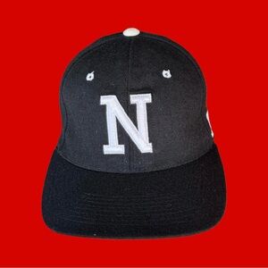 NCAA Nebraska Cornhuskers Black Zephyr Hat SnapBack 100% Wool “Black Shirts”